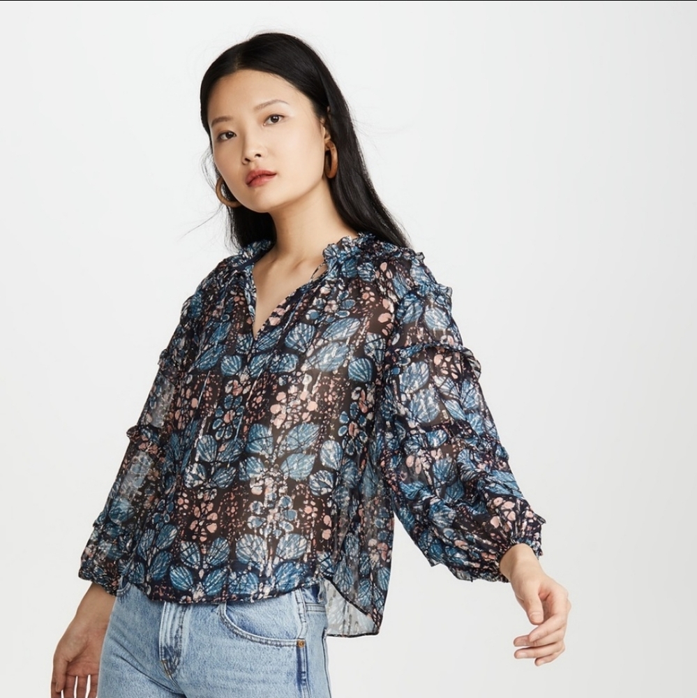 Ulla Johnson Silk Long Sleeve blouse